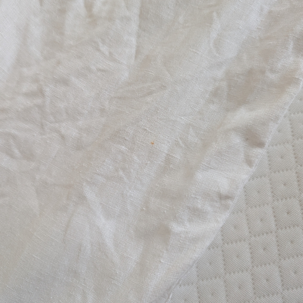 Athleta Cabo 100% Linen Wide Leg Pants Elastic waist Zip pockets, White, size 0 - Picture 15 of 15